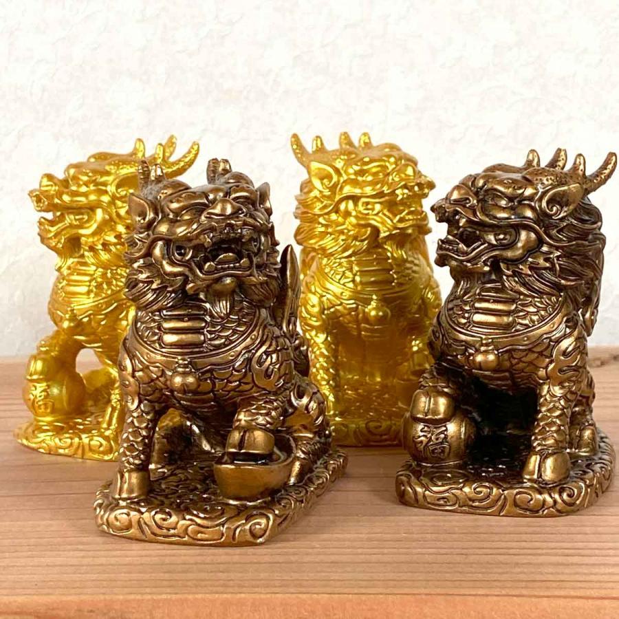 風水 麒麟 置物 瑞獣 神獣 ペア 小size 雌雄 麒麟の置物 きりん キリン