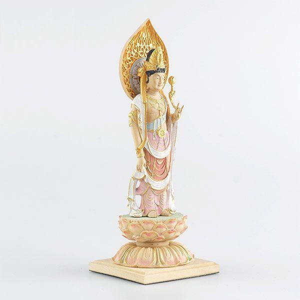 観音菩薩 観音様 木造 仏像 木彫り 彫刻 像 ご利益 仏教 密教 金運 
