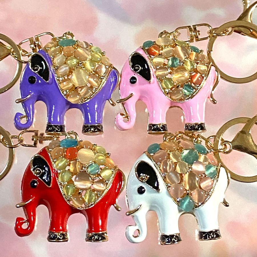 Cタイプ 象 ゾウ キーホルダー アクセサリー チャーム バッグ エナメル