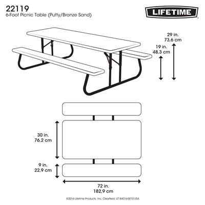 LIFETIME ライフタイム　フォルディングピクニックテーブル　イベント・バーベキュー｜outdoor-global｜06