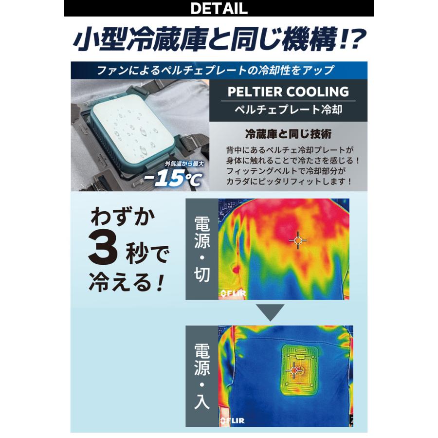 2024年新商品 ビッグボーン 冷蔵服3 TH603 ベスト ※バッテリー別売 ペルチェ 送風ファン 冷感 裏チタン加工 洗濯可 春夏 作業服 作業着 熱中症対策 bigborn｜outdoor-samurai｜10