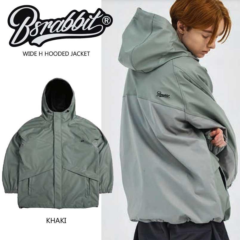 新品未使用　BSRABBIT WIDE H HOODED JACKET 即日発送 BSRABBIT ビエスラビット WIDE H HOODED JACKET KHAKI