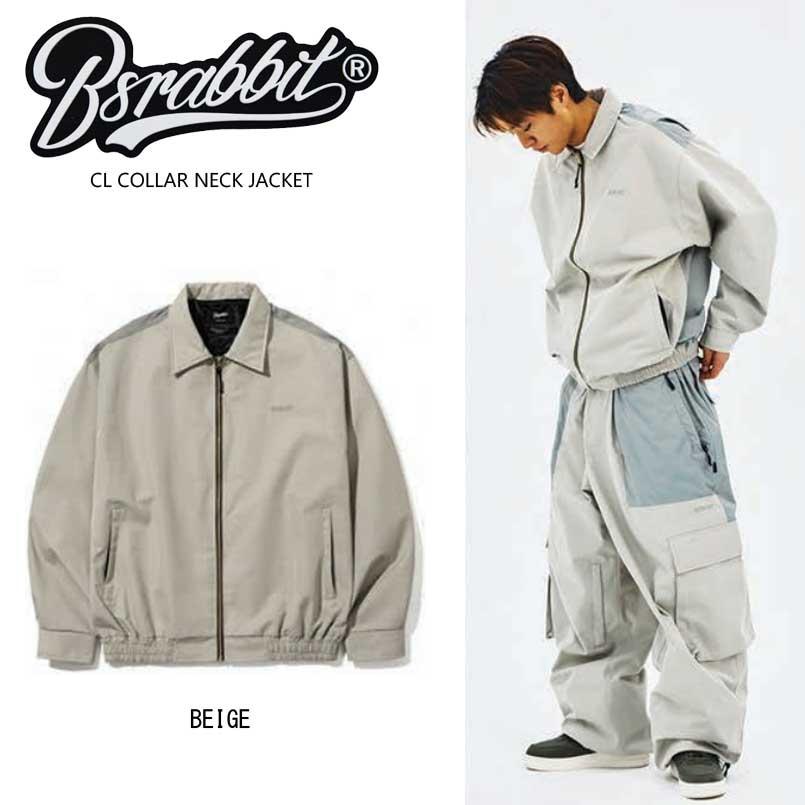 即日発送 BSRABBIT ビエスラビット CL COLLAR NECK JACKET KHAKI BEIGE 