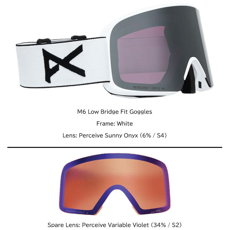 anon アノン ゴーグル M6 Anon Low Bridge Fit Goggles Bonus Lens MFI