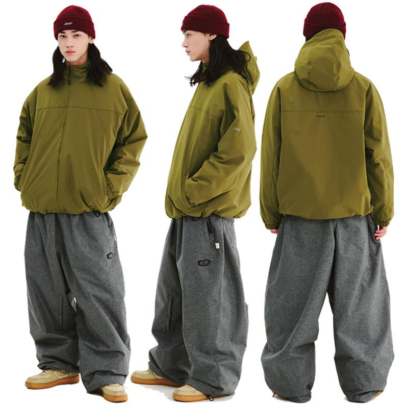 ビエス ラビット ジャケット スムース フード ジャケット BSRABBIT SMOOTH HOODED JACKET KHAKI  スノーボード ウエア ジャケット 2024-2025 BSR2425FWJK048の画像