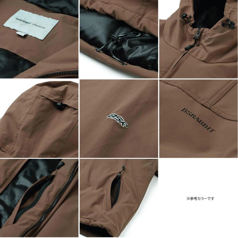 ビエス ラビット ジャケット スムース フード ジャケット BSRABBIT SMOOTH HOODED JACKET KHAKI  スノーボード ウエア ジャケット 2024-2025 BSR2425FWJK048の画像