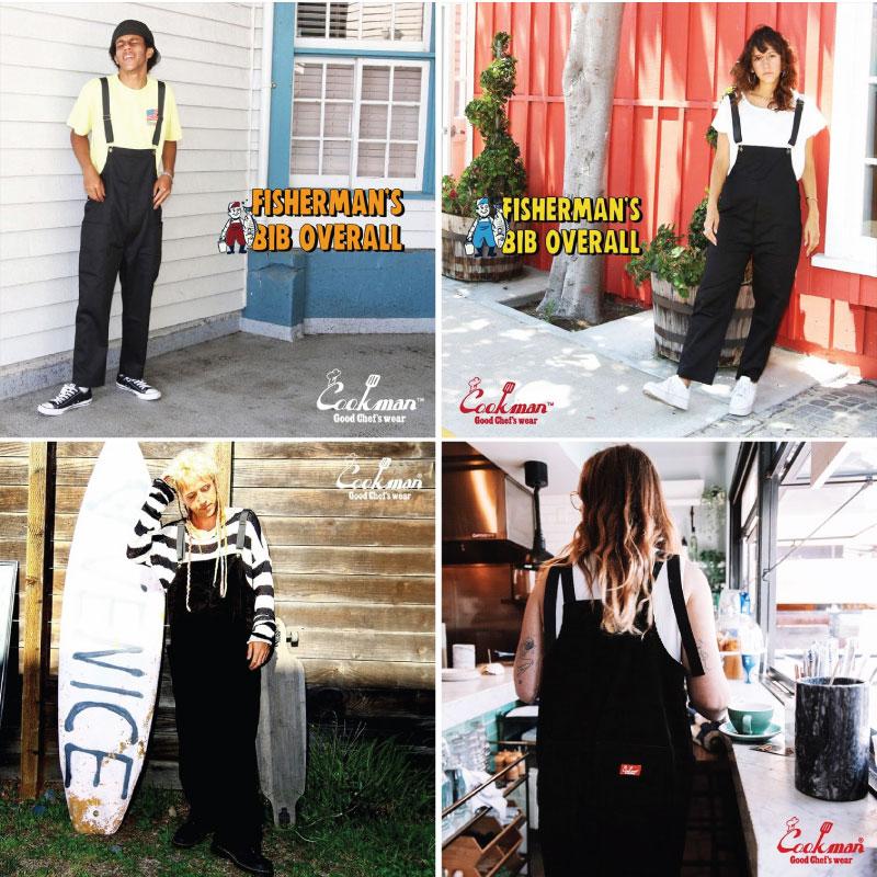 クックマン シェフパンツ オーバーオール Fisherman's Bib Overall