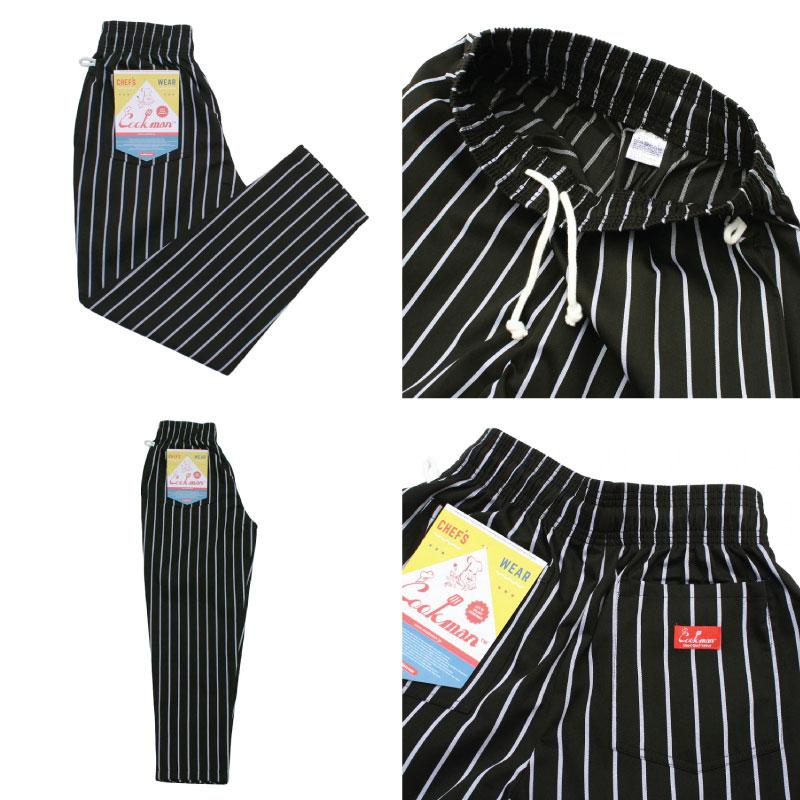 クックマン シェフパンツ Cookman Chef Pants Stripe Black ストライプ