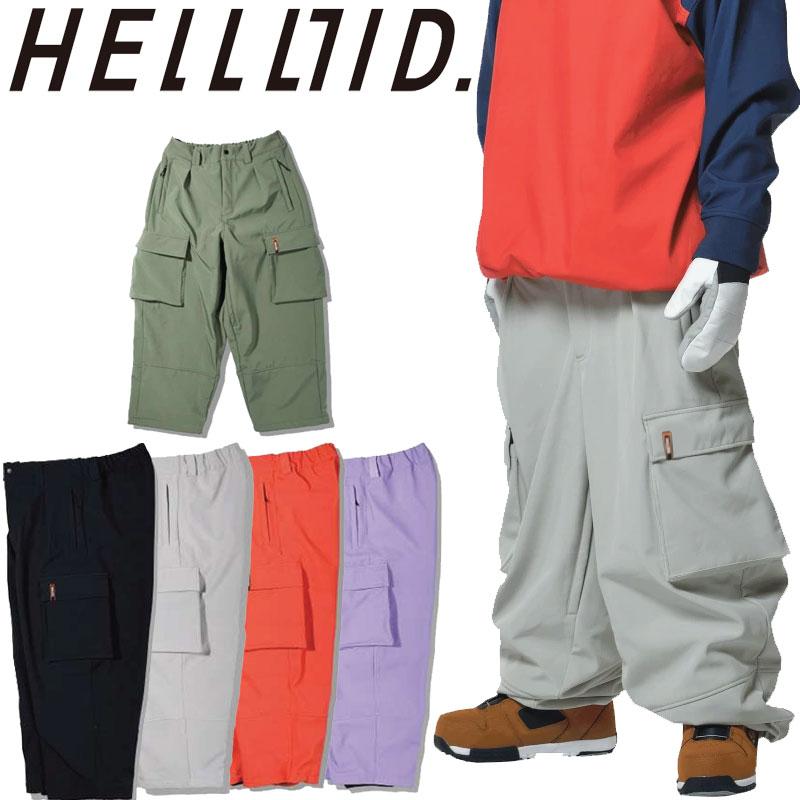 美品 HELLOID ヘルロイド スノーパンツ カーゴパンツ ヘルロイド ソフトシェル ワイド カーゴ パンツ HELLOID SOFTSHELL