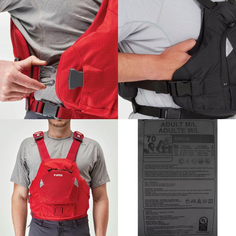 サップ ライフ ベスト PFD NRS ninja 3.0 エヌアールエス ニンジャpfd