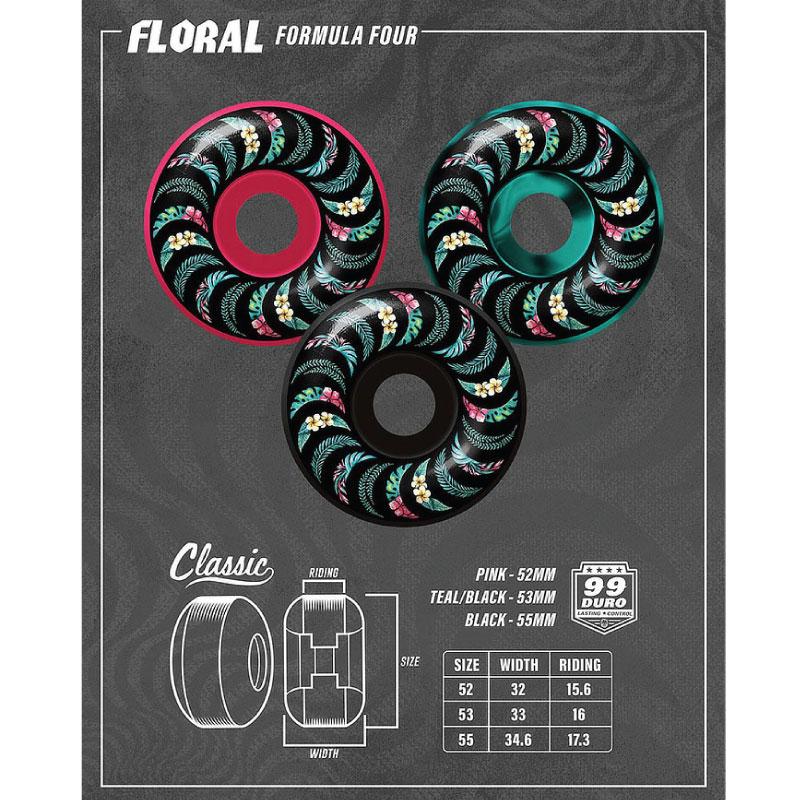 ウィール SPITFIRE F4 99d classicシェイプ 52mm スピットファイアー ウィール SPITFIRE WHEEL F4 99D CLASSIC FLORAL