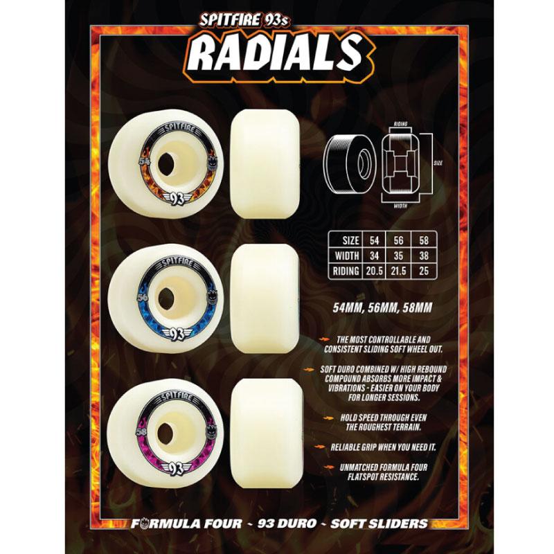 スピットファイアー ウィール SPITFIRE WHEEL F4 93DURO RADIALS 58mm 