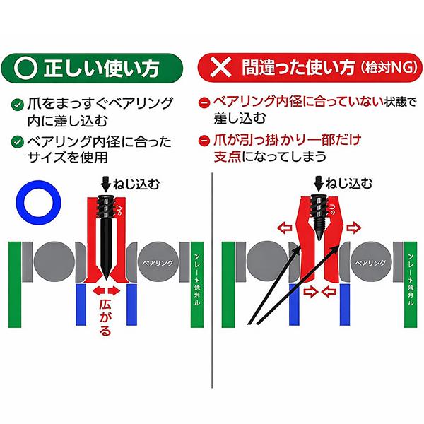パイロットベアリングプーラーセット 8-29mm（32mm拡張可）エンジン