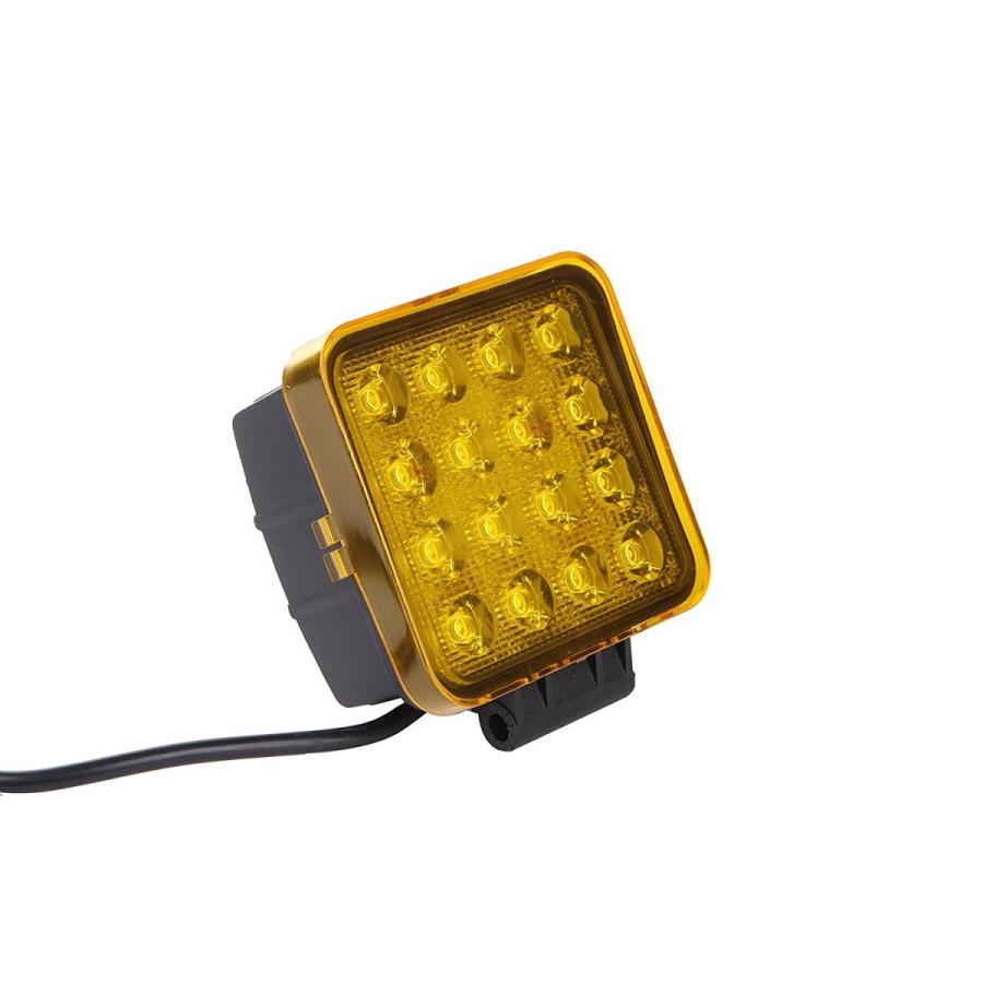 LED作業灯 外付け レンズ 48w・27w四角・15W対応 イエローカバー LED作業灯 外付け レンズ 48w・27w四角・15W対応 イエローカバー