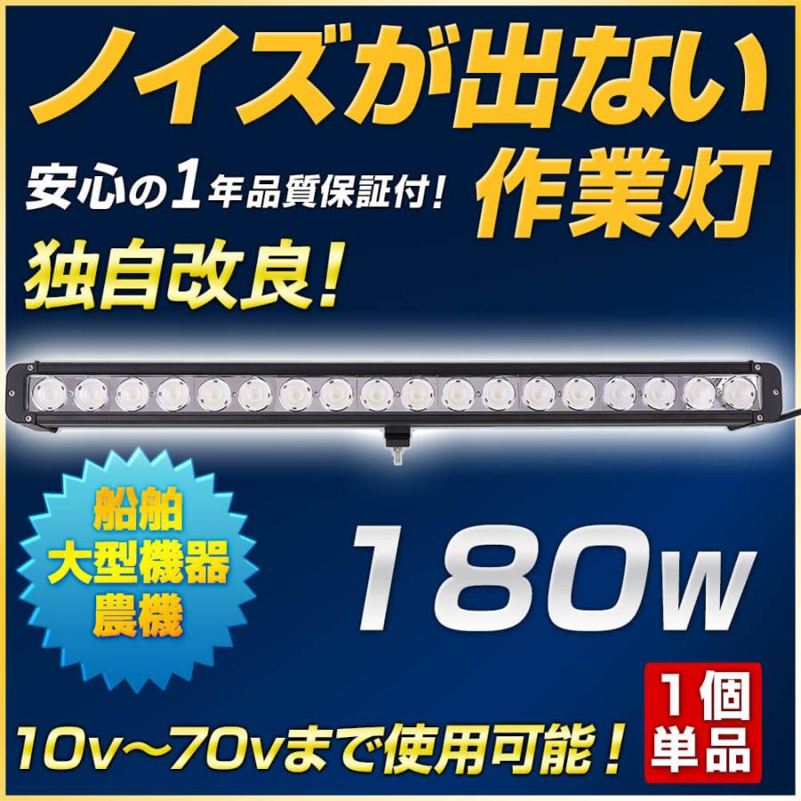 LED作業灯 180W 24ボルト 船舶 重機 トラクター led投光器 12v 魚探に