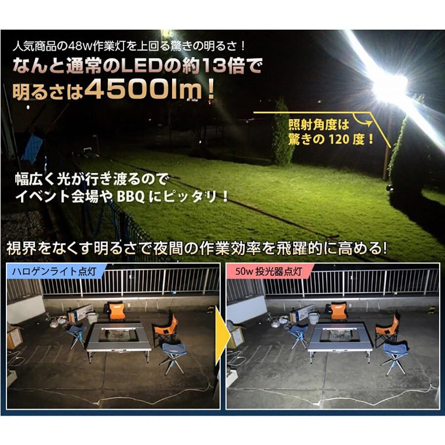 50wノイズレス Led投光器 屋外作業 Fmラジオ対応 防水ip66 看板灯 工事用照明 8o Mh7r Apie 1set Nlaセレクト 通販 Yahoo ショッピング