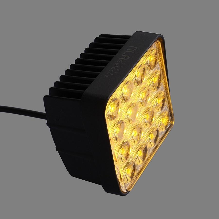 led作業灯 イエロー 48w 12v 24v 投光器 黄色 ホイールローダー led作業灯 イエロー 48w 12v 24v 投光器 黄色 ホイールローダー