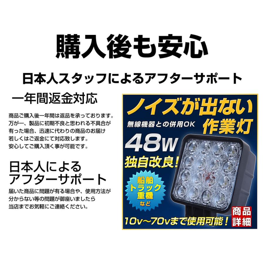 LED作業灯48W ＬＥＤワークランプ 20個セット 12v 24v トラック 船舶ライト 投光器｜outdoorgear｜17