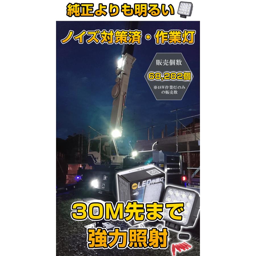 LED作業灯48W LEDワークランプ 20個セット 12v 24v トラック LED作業灯48W LEDワークランプ 20個セット 12v 24v トラック