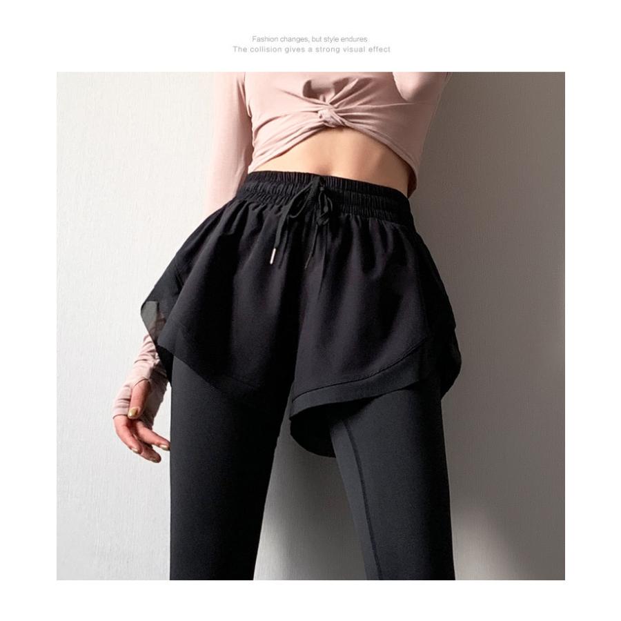 新品 未使用　LAVA ショートパンツ付き レギンス ブラック M スカーラ SUKALA】ショートパンツ付きレギンス(S・M・Lサイズ ブラック