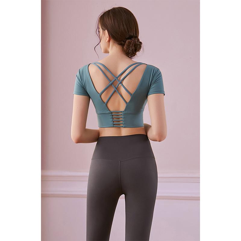 ヨガウェア 上下セット トップス レギンス 2点セット : アウトドア