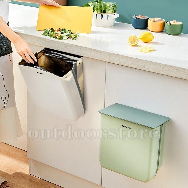 壁掛けゴミ箱 折りたたみアイデア 蓋付き おしゃれ ダストボックス スリム キッチン ぶら下げ 大口径 ごみ箱 ダストボックス 生ごみ 蓋つき 3色 T アウトドアストア 通販 Yahoo ショッピング