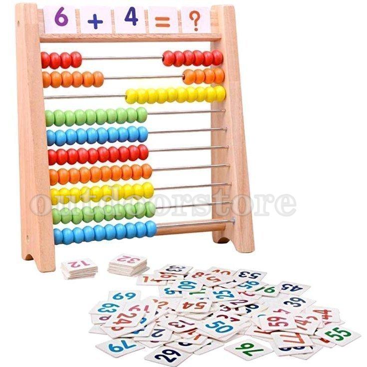 100玉そろばん 数字カード 算数の棒 セット 子供 算数 おもちゃ 知育学習知育玩具 小学生 足し算 引き算 掛け算 割り算 教材 幼稚園 教具 送料無料キャンペーン