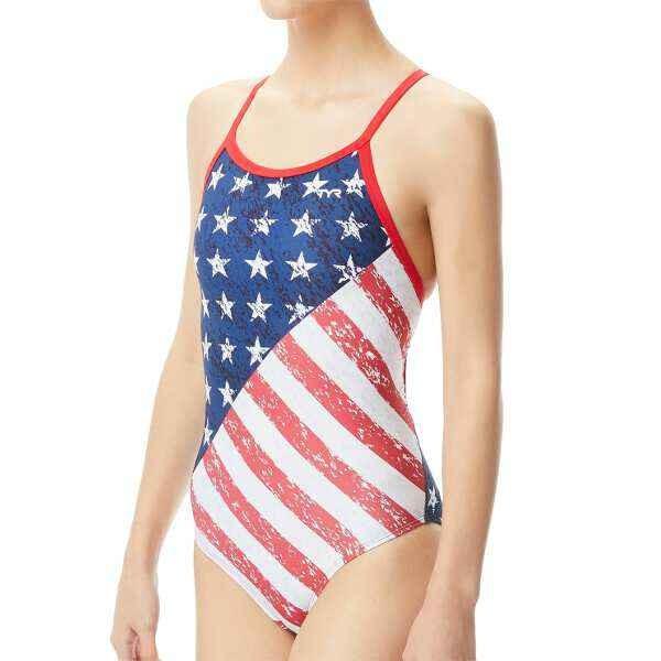 ティア USAトレーニング 星条旗 レディース ダイアモンドフィット M レッド×ホワイト×ブルー #DHGR7A-636 USA TRAINING STAR SPANGLED Womens DIAMOND FIT｜outdoorstyle-belmo