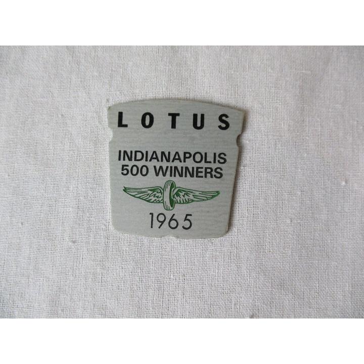 ロータス　インディ500　チャンピオンバッヂ　1965 | 