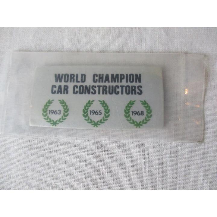 ロータス　ワールドチャンピオンバッヂ　1963　1965　1968 | 