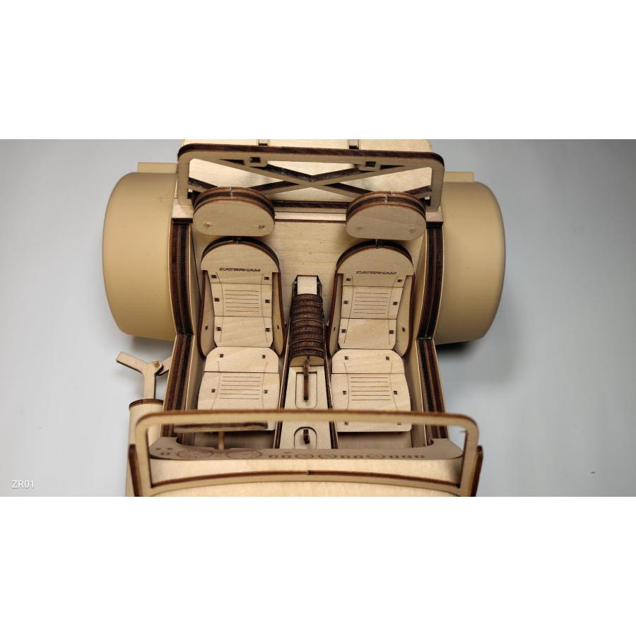 英国Caterham Cars社 公認 ESTON Craft 木製模型 組み立てキット ケータハム セブン Scale 1:10 |  | 02