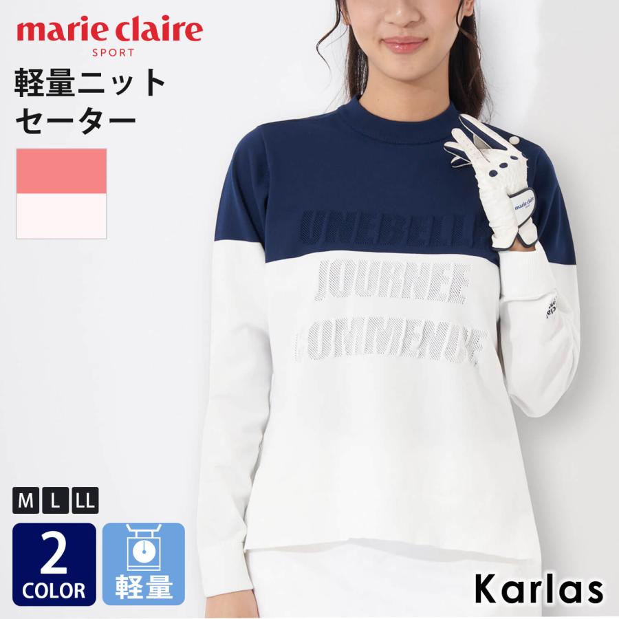 marie claire:マリ.クレール】レディースロゴセーター ゴルフ-