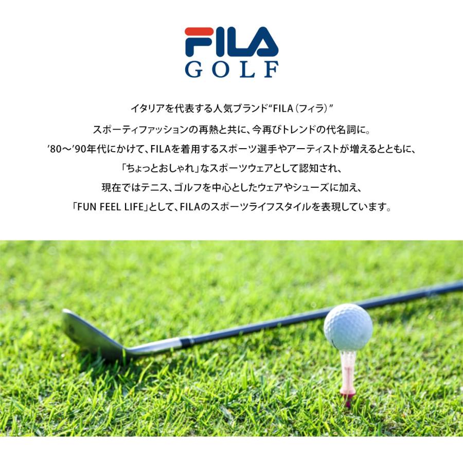 FILA GOLF フィラゴルフ Tシャツ 半袖 メンズ ゴルフウェア 吸汗速乾 ドライ 接触冷感 UVカット 遮熱 スポーツ ブランド ハーフジップ｜outfit-style｜02