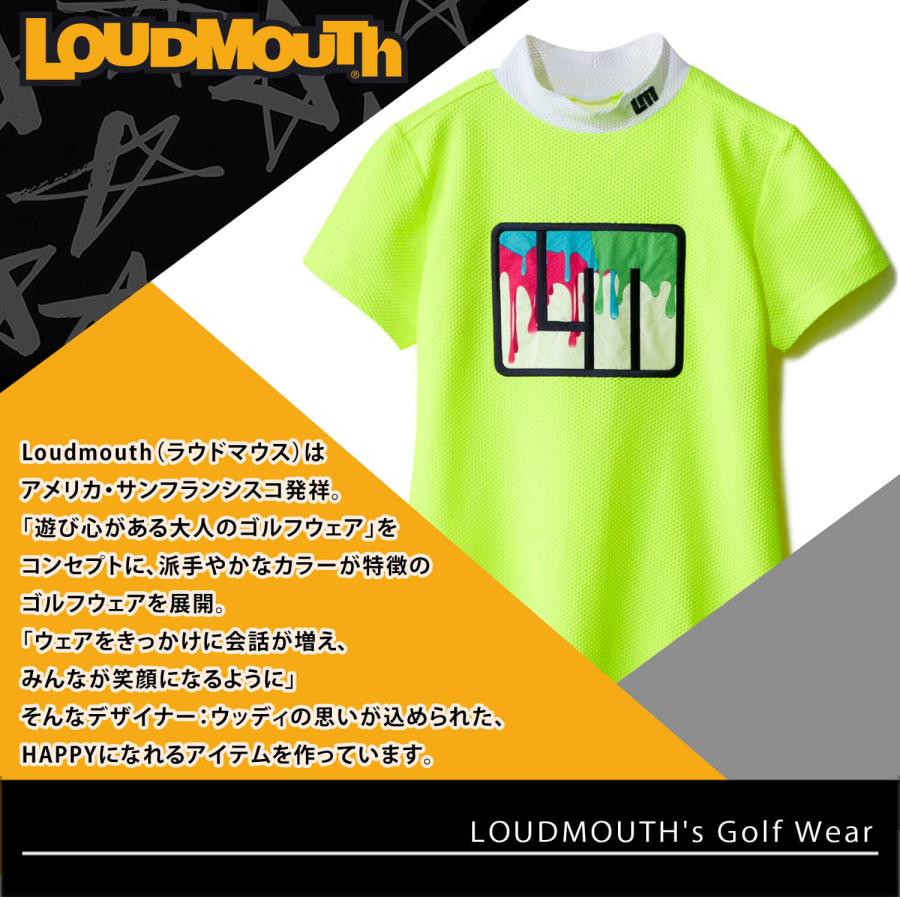 LOUDMOUTH〘ラウドマウスレディース ゴルフウェアモックネック半袖〙新品 LOUDMOUTH ラウドマウス Tシャツ 半袖 春夏 レディース ゴルフ
