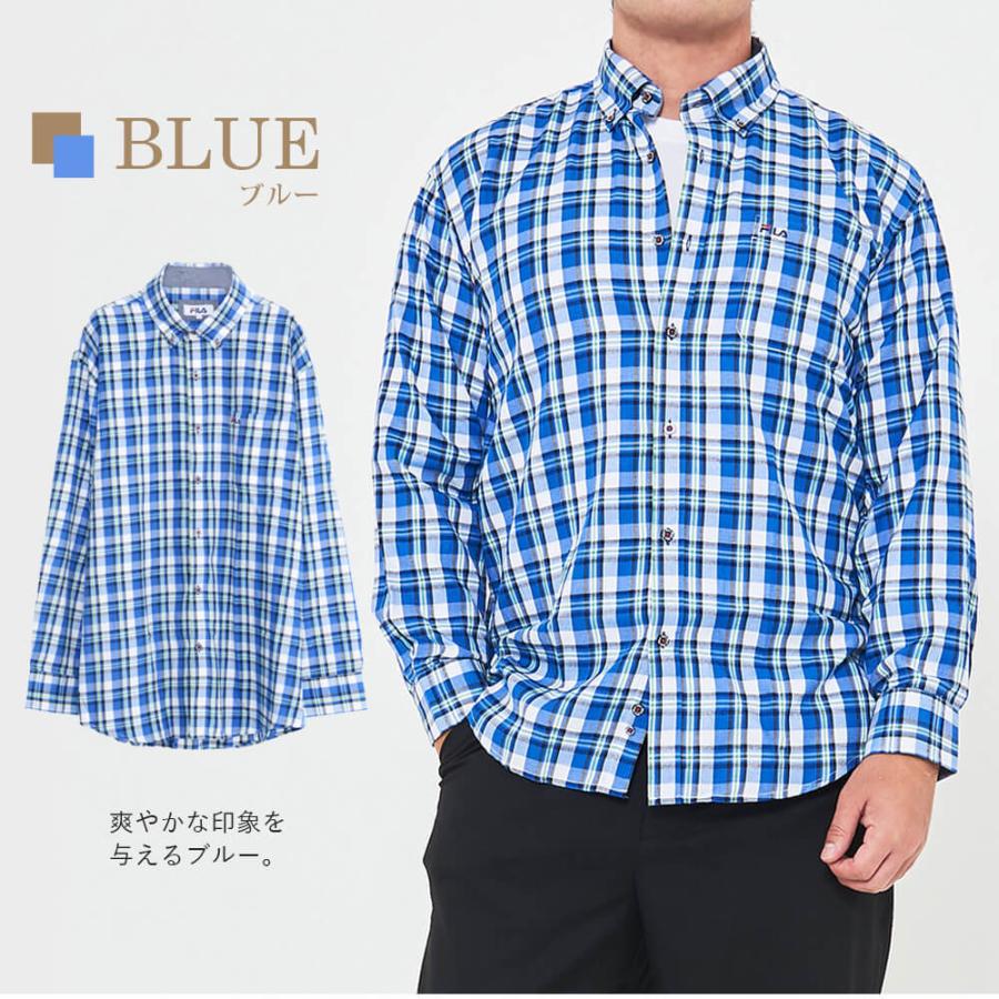 FILA（フィラ） シャツ メンズ チェックシャツ 長袖 ネルシャツ