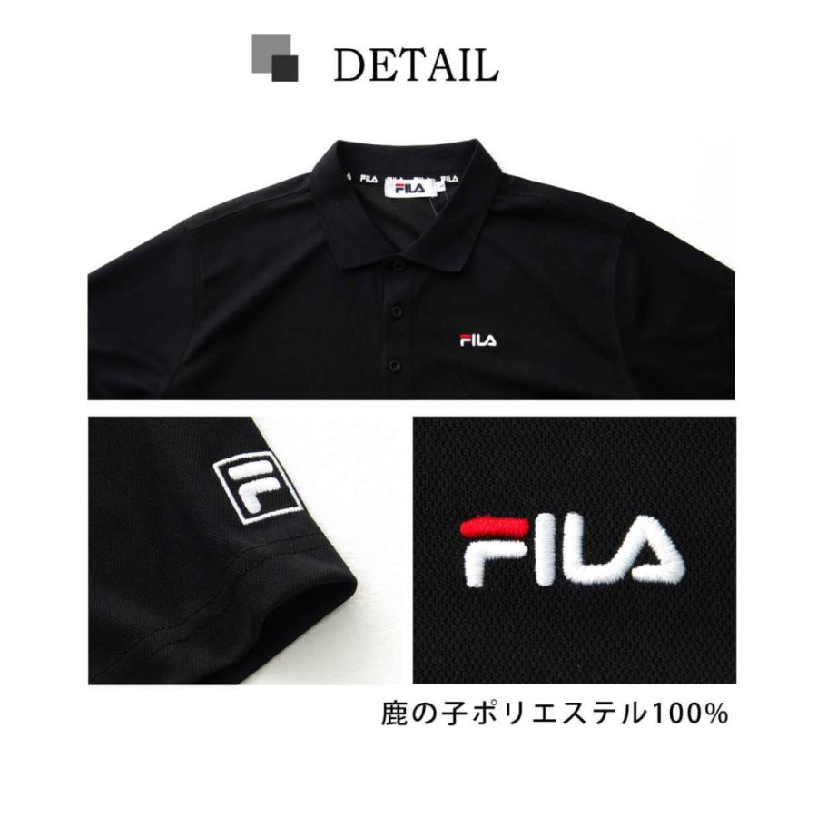 FILA GOLF フィラ ゴルフ ポロシャツ メンズ 半袖 ドライ 抗菌防臭