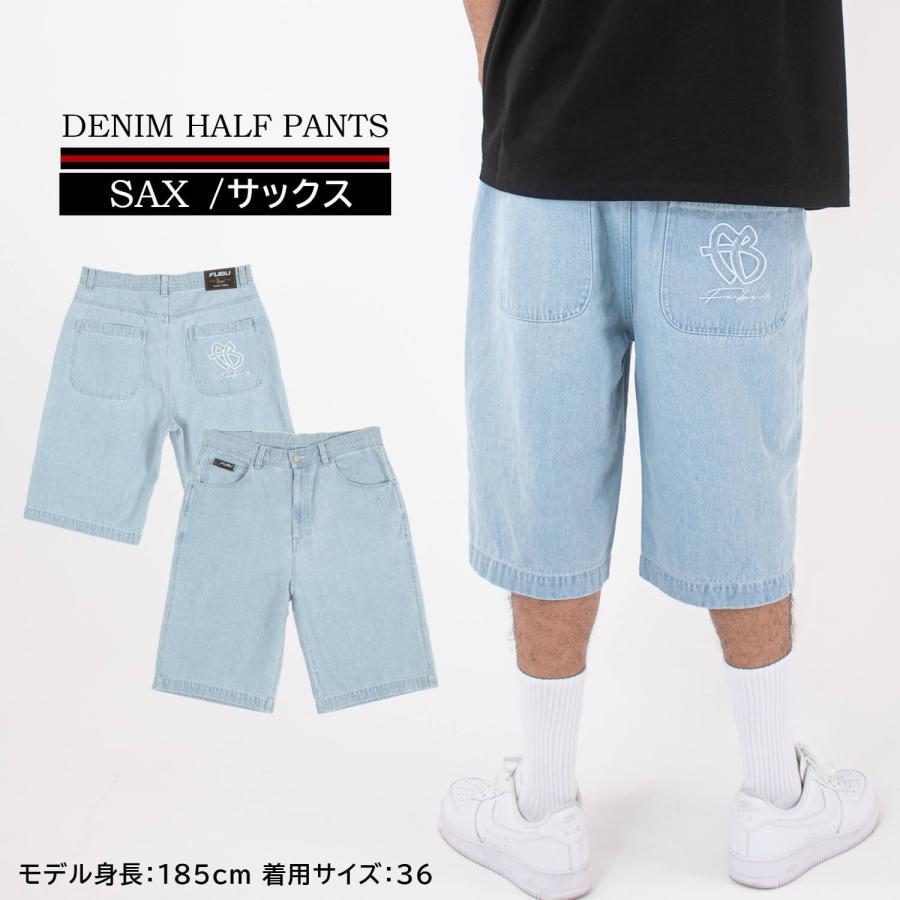 FUBU フブ ハーフパンツ メンズ レディース デニム ショート FUBU フブ ハーフパンツ メンズ レディース デニム ショート