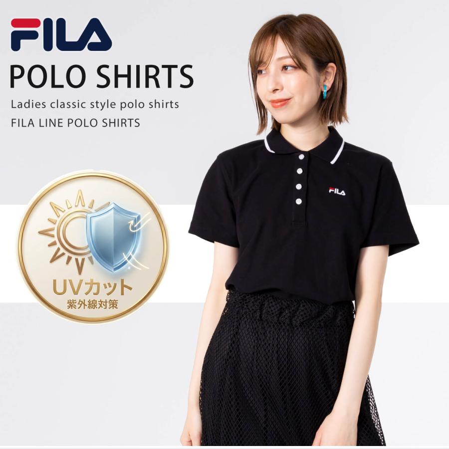 FILA（フィラ） 予約 ポロシャツ レディース 半袖 UVカット 綿100 無地