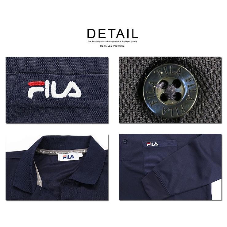 FILA フィラ ポロシャツ 長袖 メンズ 無地 シンプル Tシャツ FILA フィラ ポロシャツ 長袖 メンズ 無地 シンプル Tシャツ