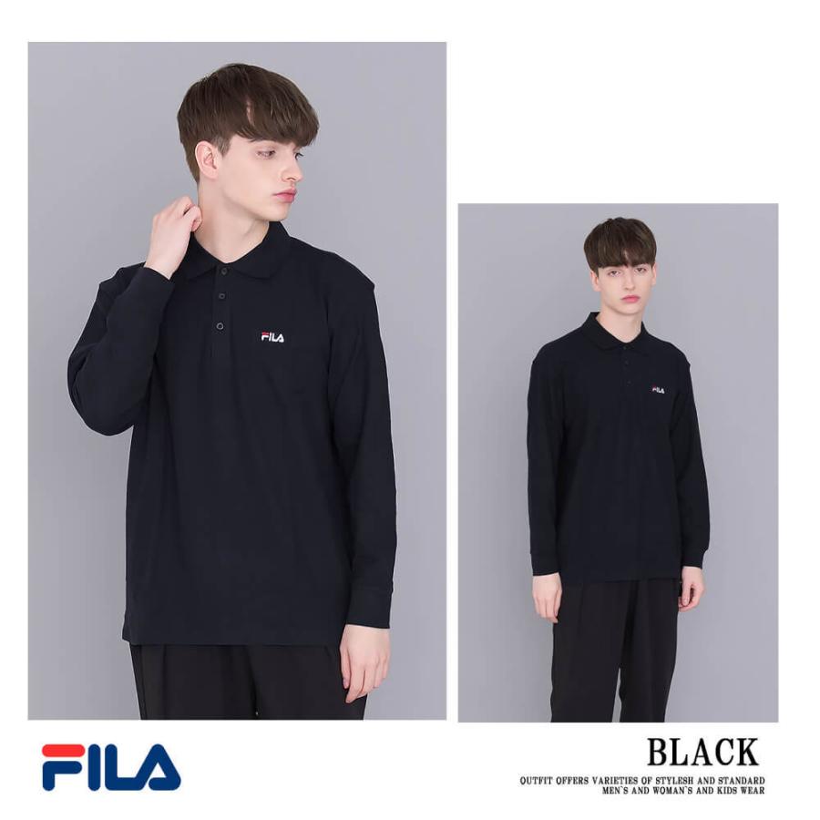 フィラ FILA ポロシャツ メンズ 長袖 鹿の子 スポーツ ゴルフ ウェア おしゃれ カットソー 白 黒 FH7232 karlas｜outfit-style｜15