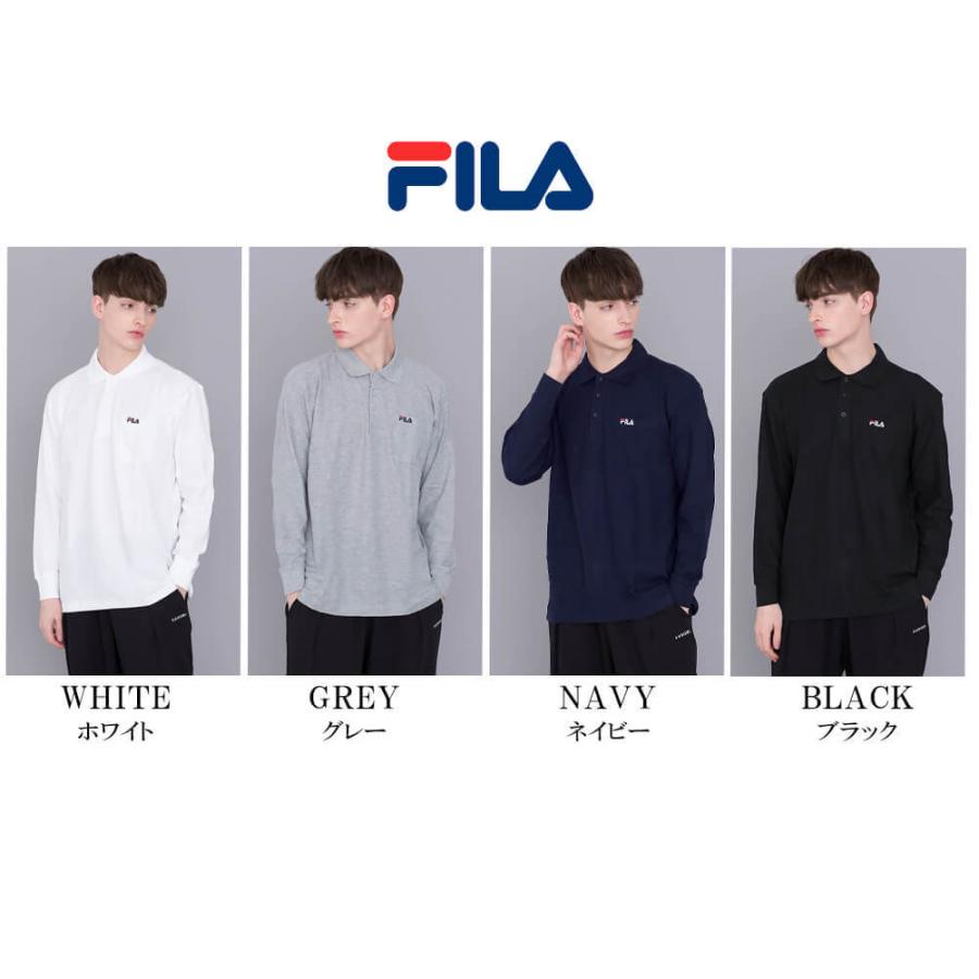 フィラ FILA ポロシャツ メンズ 長袖 鹿の子 スポーツ ゴルフ ウェア おしゃれ カットソー 白 黒 FH7232 karlas｜outfit-style｜17