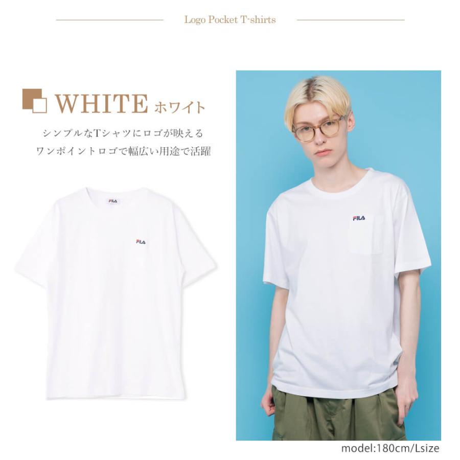 FILA（フィラ） 特価 tシャツ メンズ 半袖 無地 綿 コットン ポケット