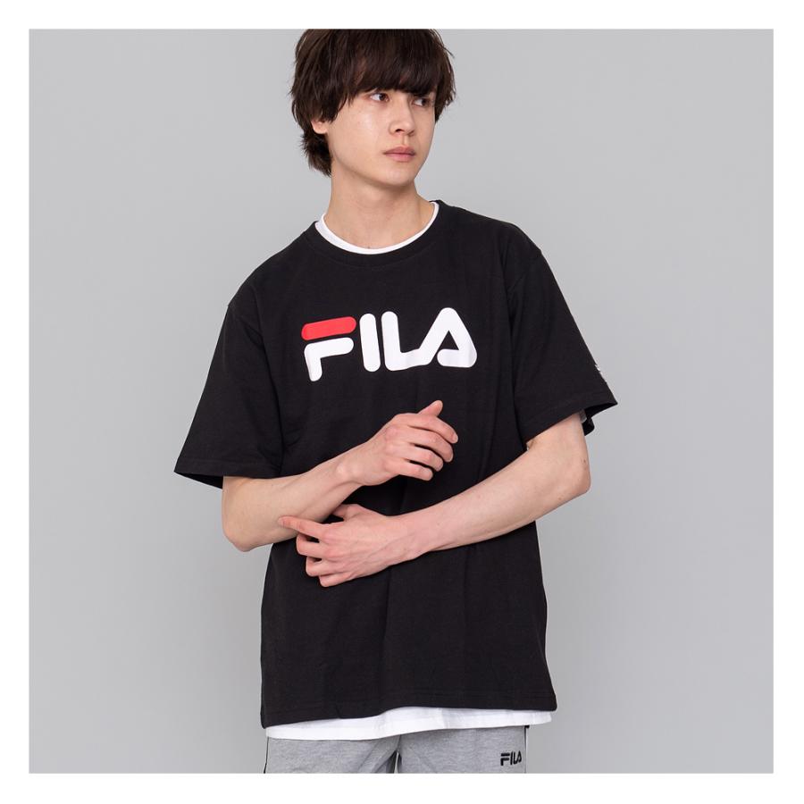 FILA フィラ テニスウェア 半袖Tシャツ VM5622ブラック メンズL新品 FILA フィラ Tシャツ 半袖 メンズ レディース 吸汗速乾 ドライ