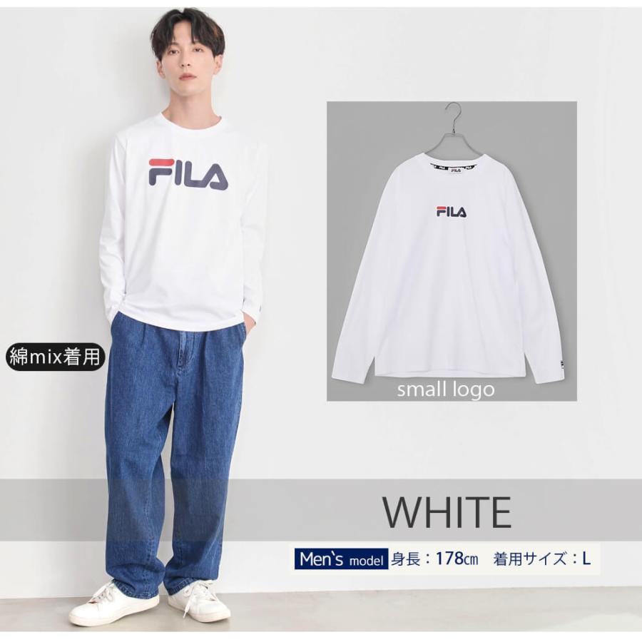 FILA フィラ tシャツ メンズ ロンT 長袖 ドライ 綿 ロゴ 無地