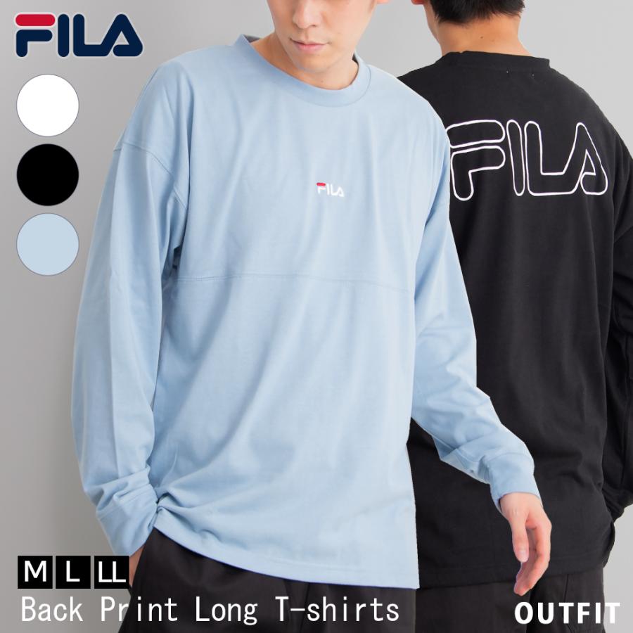 30 クーポン Fila フィラ ロングtシャツ メンズ レディース 長袖 ロンt ブランド 無地 バックプリント スポーツウェア ユニセックス Outfit Fh7679 Outfit 通販 Yahoo ショッピング