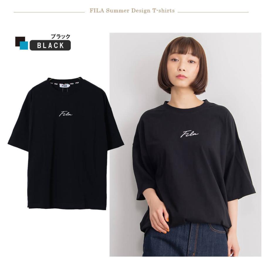 FILA フィラ Tシャツ レディース 半袖 無地 白 綿100% デザイン FILA フィラ Tシャツ レディース 半袖 無地 白 綿100% デザイン