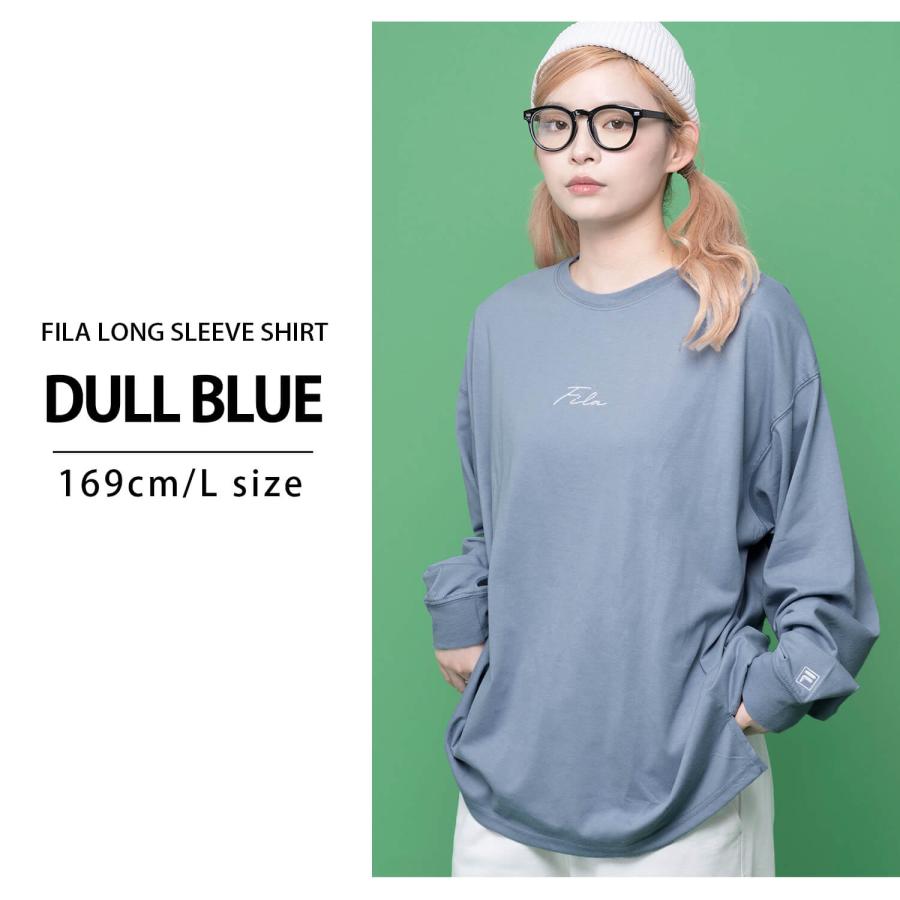 FILA フィラ ロンT Tシャツ 長袖 メンズ レディース 無地 白 黒 FILA フィラ ロンT Tシャツ 長袖 メンズ レディース 無地 白 黒
