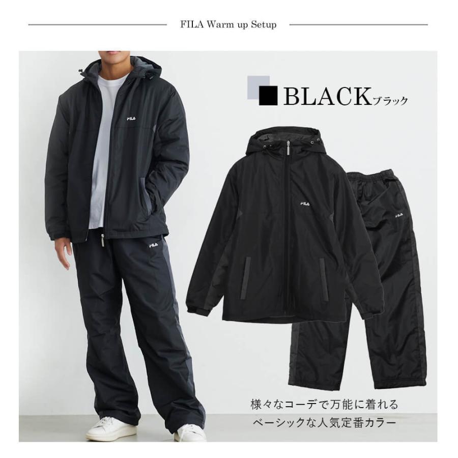 ☆フィラ FILA☆人気♪セットアップ1回着☆L☆ベージュ上下 FILA フィラ 上下セット 裏フリース メンズ ウォームアップ