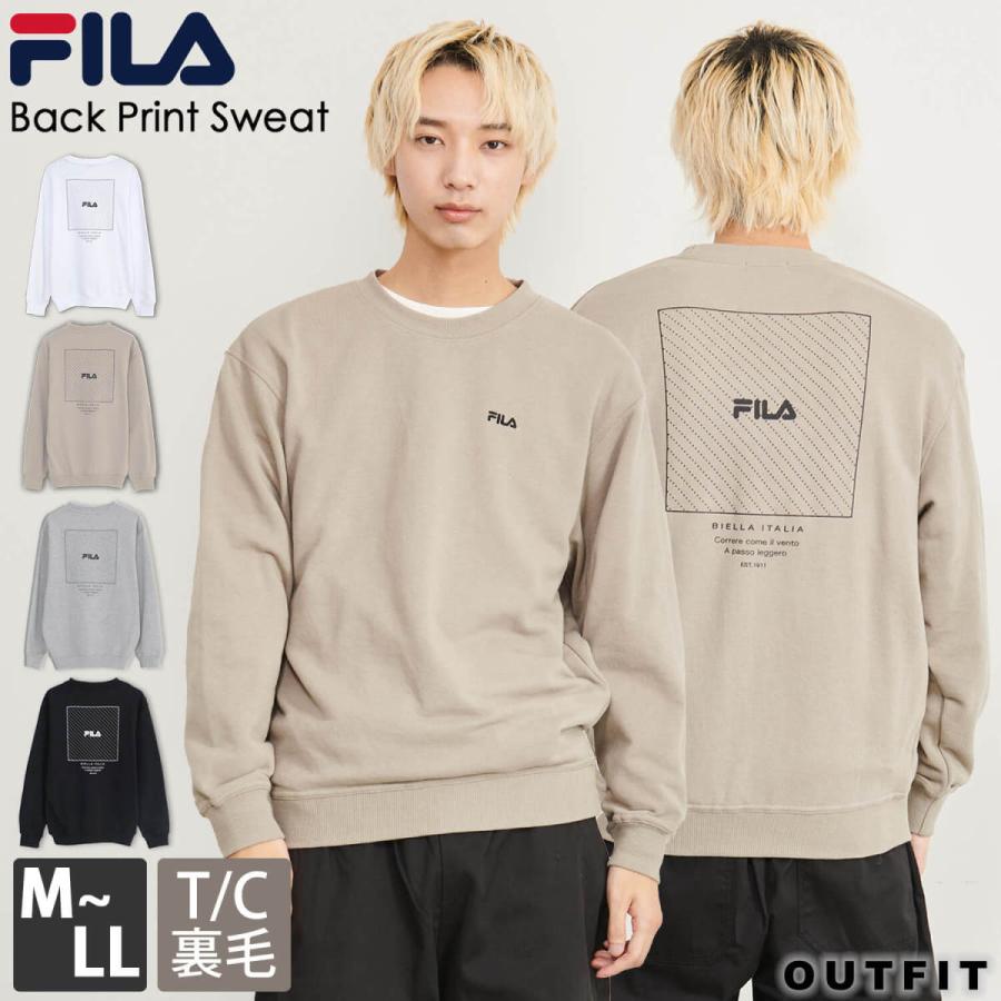 ファッション 限定数のみ Fila フィラ トレーナー スウェット 裏毛 メンズ レディース プルオーバー ブランド 大きめ ゆったり バックプリント Outfit Prjunxmt Wrestlesquare Com