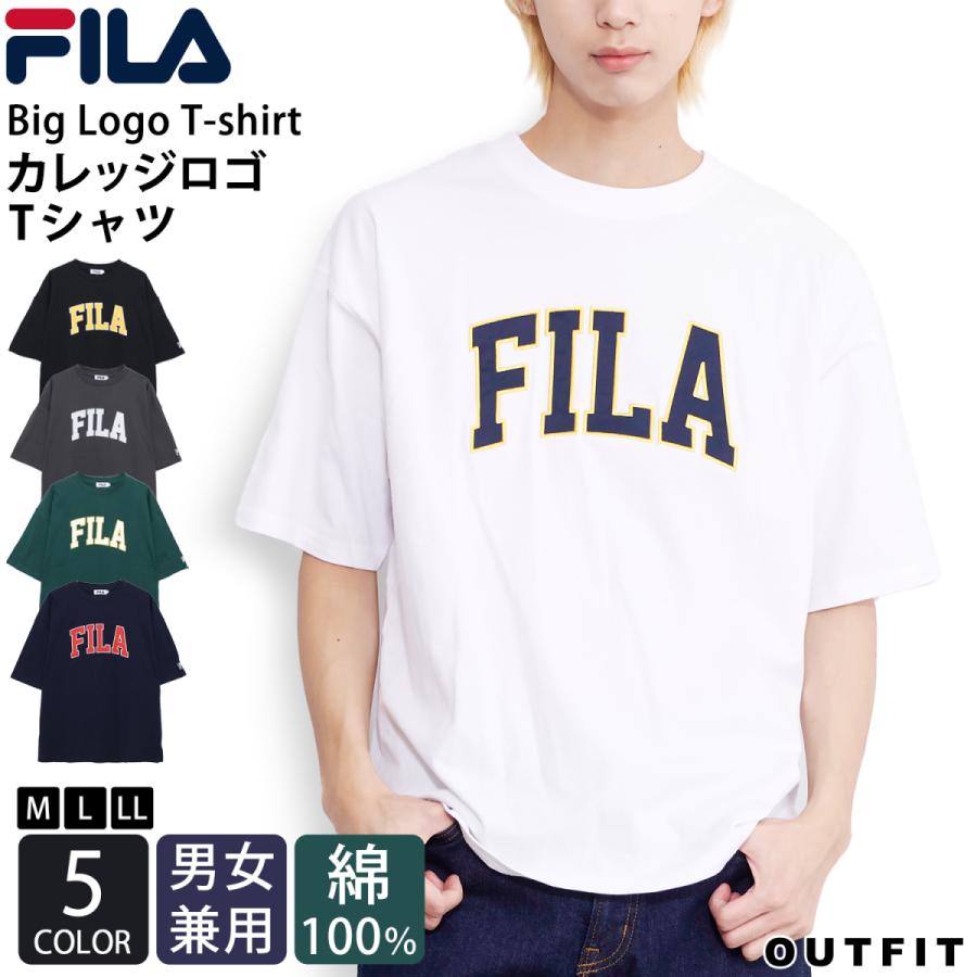 FILA フィラ Tシャツ メンズ 半袖 綿100% カレッジロゴ ブランド FILA フィラ Tシャツ メンズ 半袖 綿100% カレッジロゴ ブランド